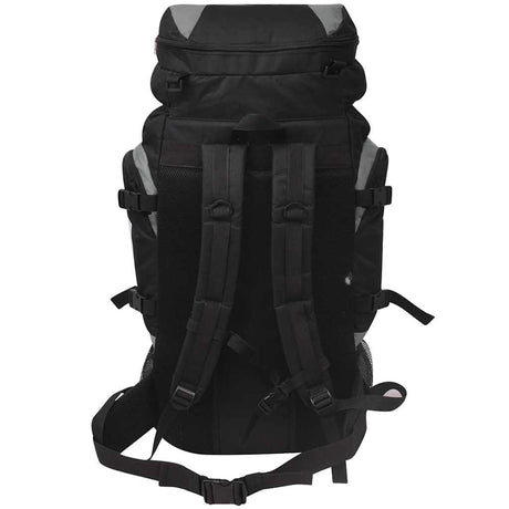 Vidaxl Rucksack Wandern xxl 75 l schwarz und grau