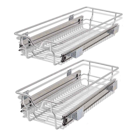 Vidaxl Drahtkörbe erstreckt sich 2 ST 300 mm silberfarben