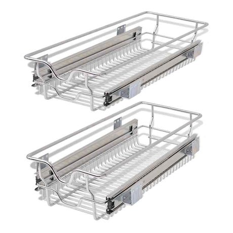 Vidaxl Drahtkörbe erstreckt sich 2 ST 300 mm silberfarben