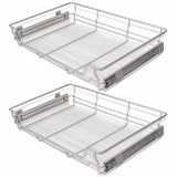 Vidaxl Drahtkörbe verlängert 2 PCs 800 mm silberfarben