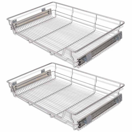 Vidaxl Drahtkörbe verlängert 2 PCs 800 mm silberfarben
