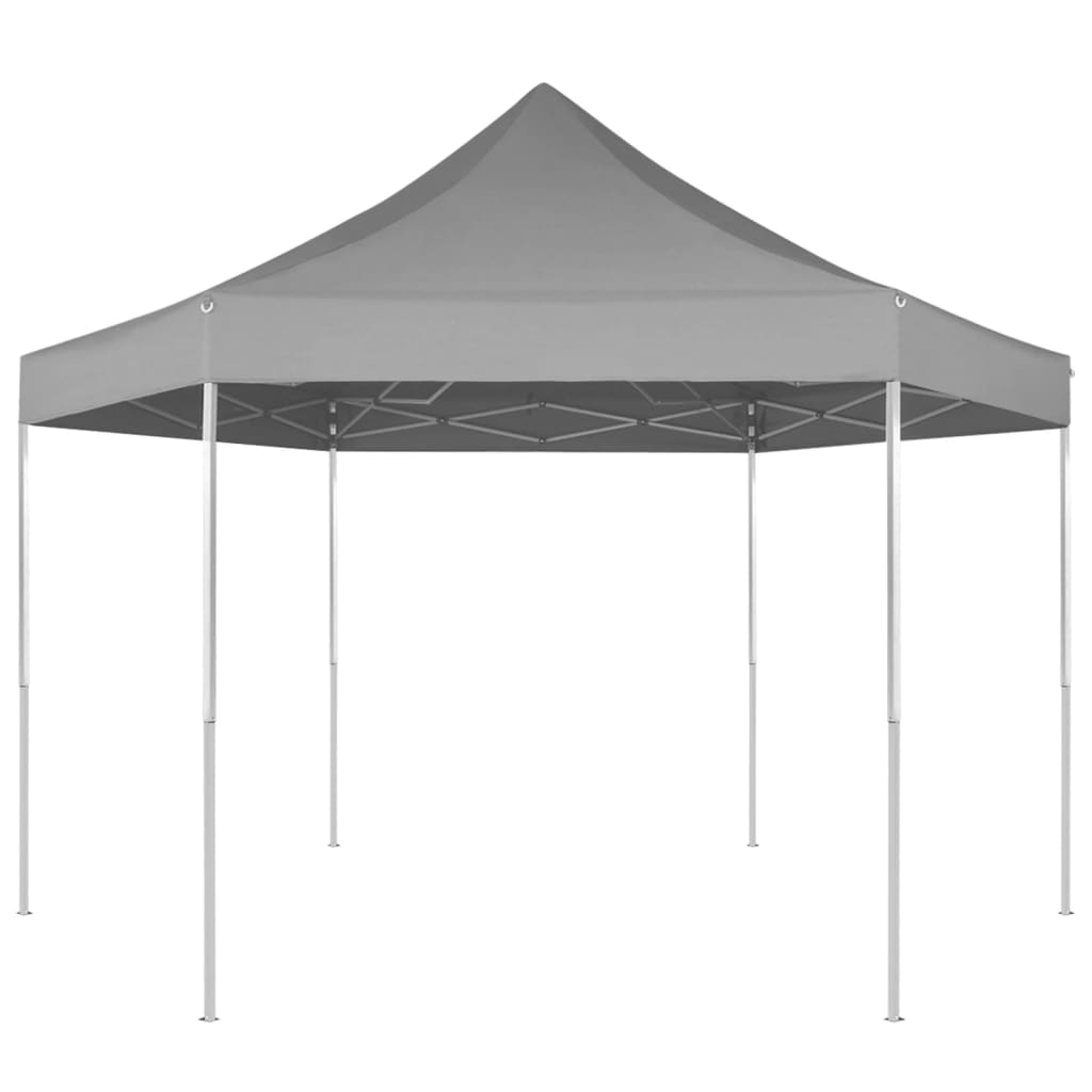 Vidaxl Partytent Pop-up Hexagonal Folding 3.6x3.1 M Grau