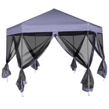 Vidaxl-Partyzelt mit Seitenwänden Pop-up Hexagonal 3,6x3,1 M dunkelblau
