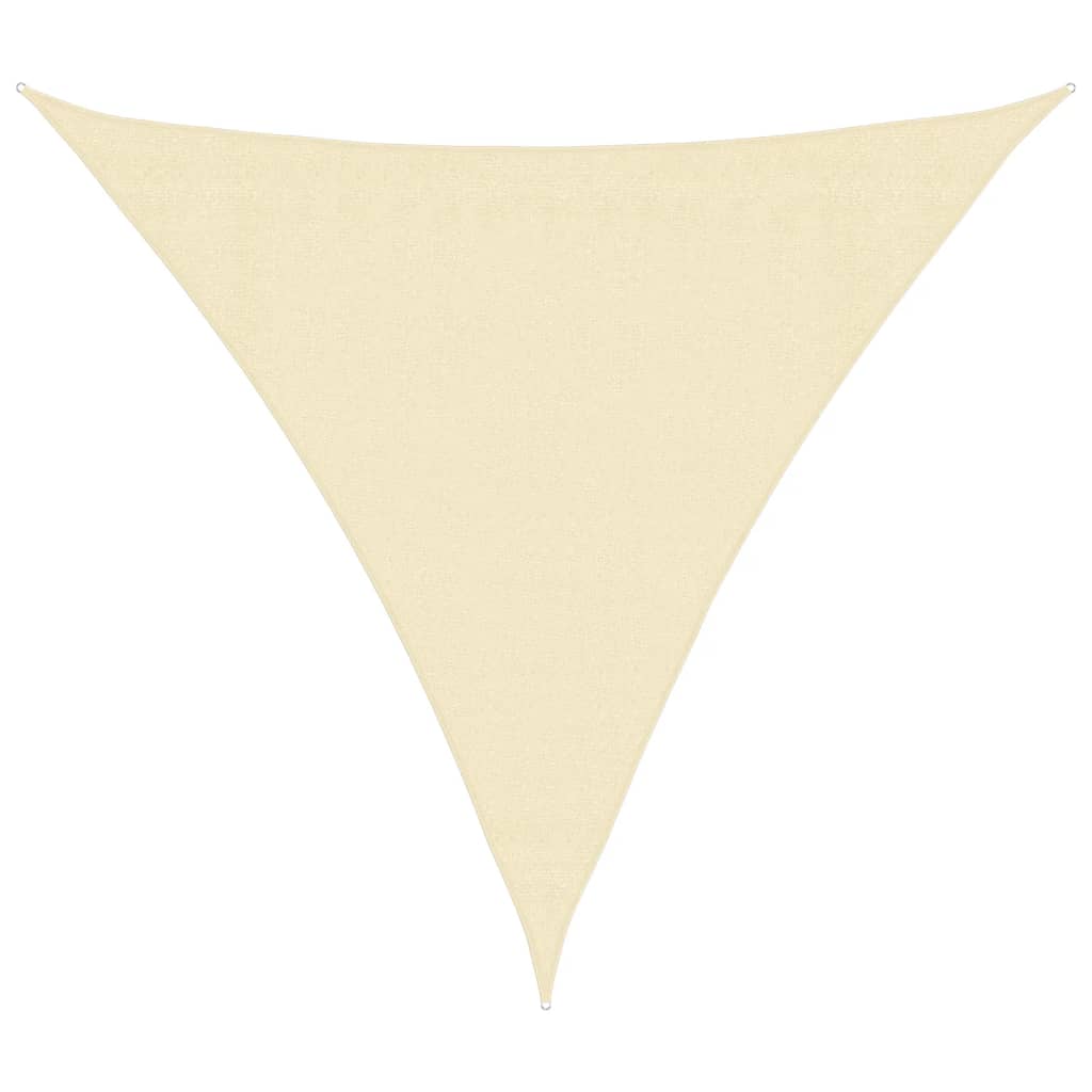 Vidaxl Sunshade HDPE Triangular 3,6x3.6x3,6 m Creme
