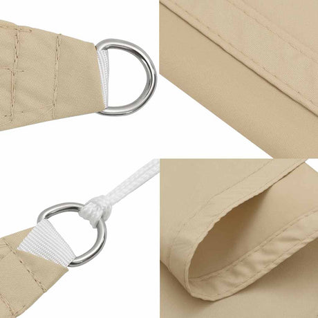 Vidaxl Sonnenschirm Dreieck 5x5x5 M Oxford Stoff Beige