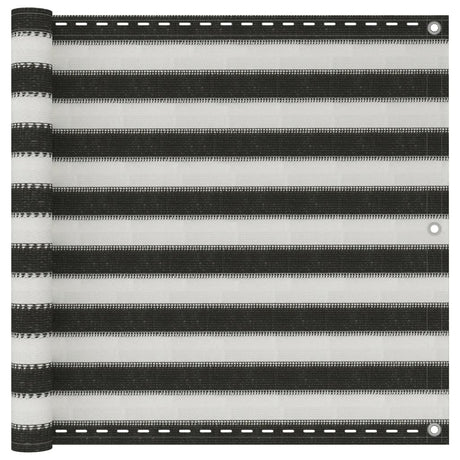 VIDAXL -Balkon -Bildschirm -Anthrazit und Weiß 90x600 cm HDPE
