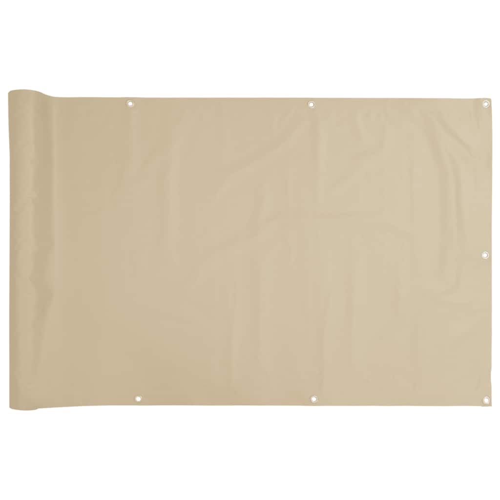 Vidaxl Balkon Bildschirm Oxford Textil 75x600 cm Beige