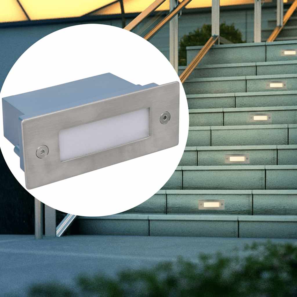 Vidaxxl Treppeneinbaustrahler 6 Stück LED 44x111x56 mm