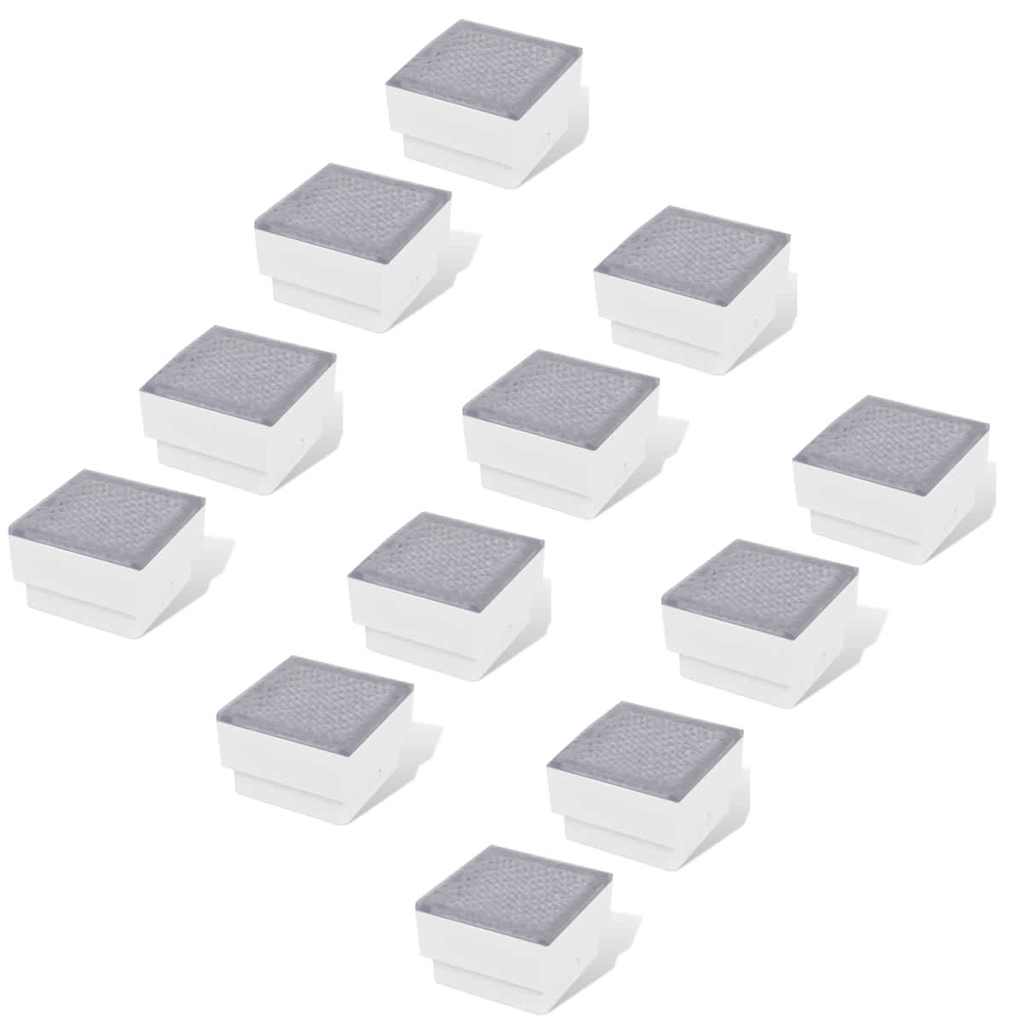 Vidaxxl Bodenstrahler 12 Stück LED 100x100x68 mm