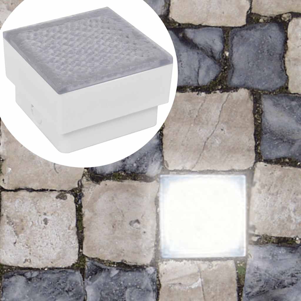 Vidaxxl Bodenstrahler 12 Stück LED 100x100x68 mm