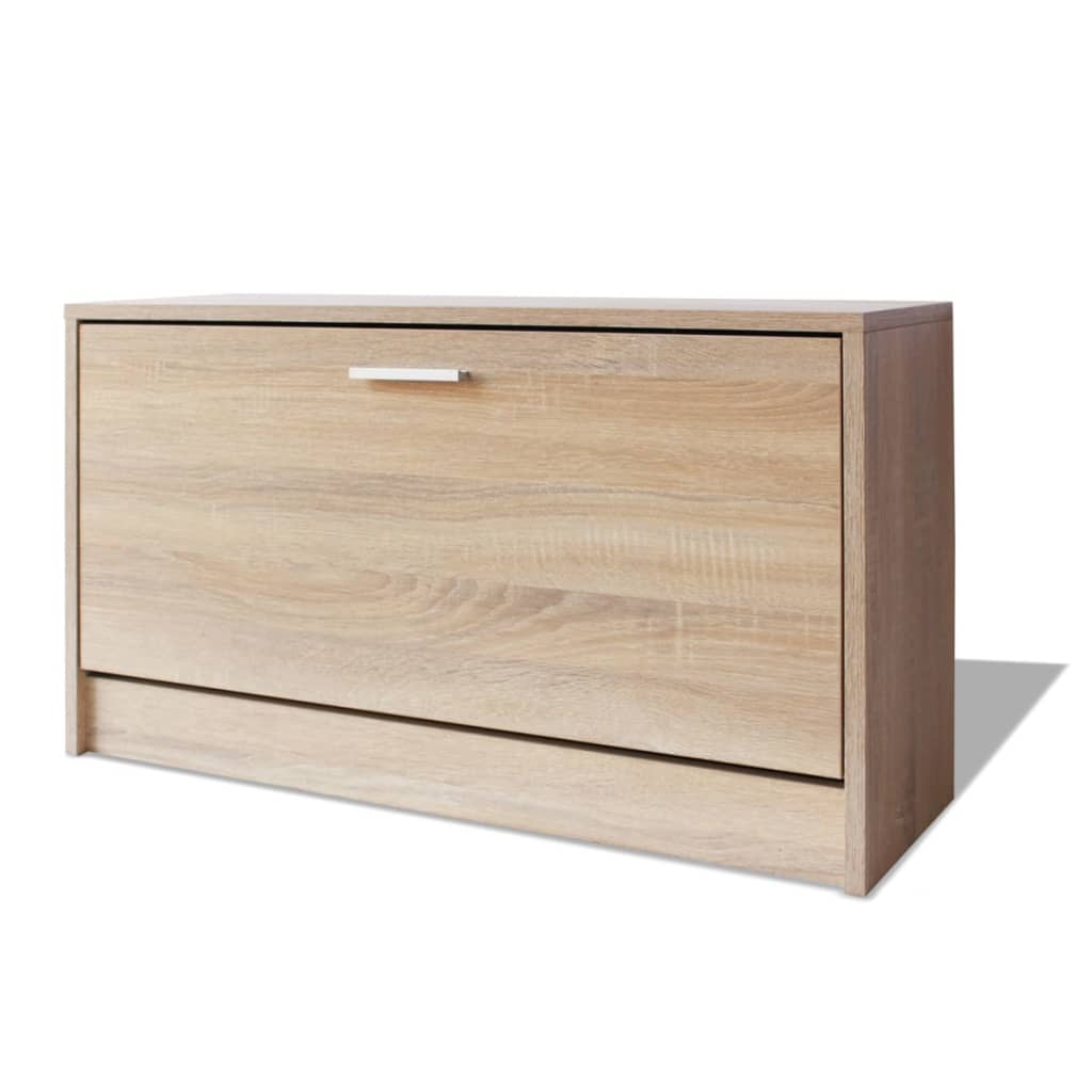 Vidaxl Schuhspeicherbank 80x24x45 cm Eiche gefärbt