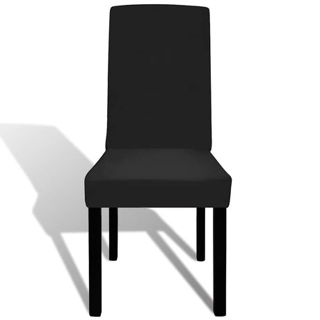Vidaxl -Sitz deckt 4 St. Stretch gerade schwarz ab