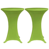 Vidaxl Tischabdeckung Stretch 2 Stück 70 cm grün