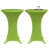 Vidaxl Tischabdeckung Stretch 2 Stück 70 cm grün