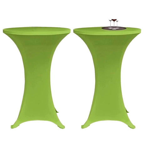 Vidaxl Tischabdeckung Stretch 2 Stück 70 cm grün