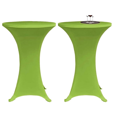 Vidaxl Tischabdeckung Stretch 2 Teile 80 cm Grün