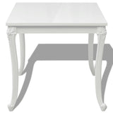 Vidaxl eettafel 80 x 80 x 76 cm hoogglans wit