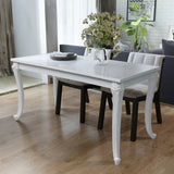 Vidaxl eettafel 116x66x76 cm hoogglans wit