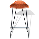 Vidaxl barstoelen 2 st echt leer zwart en bruin