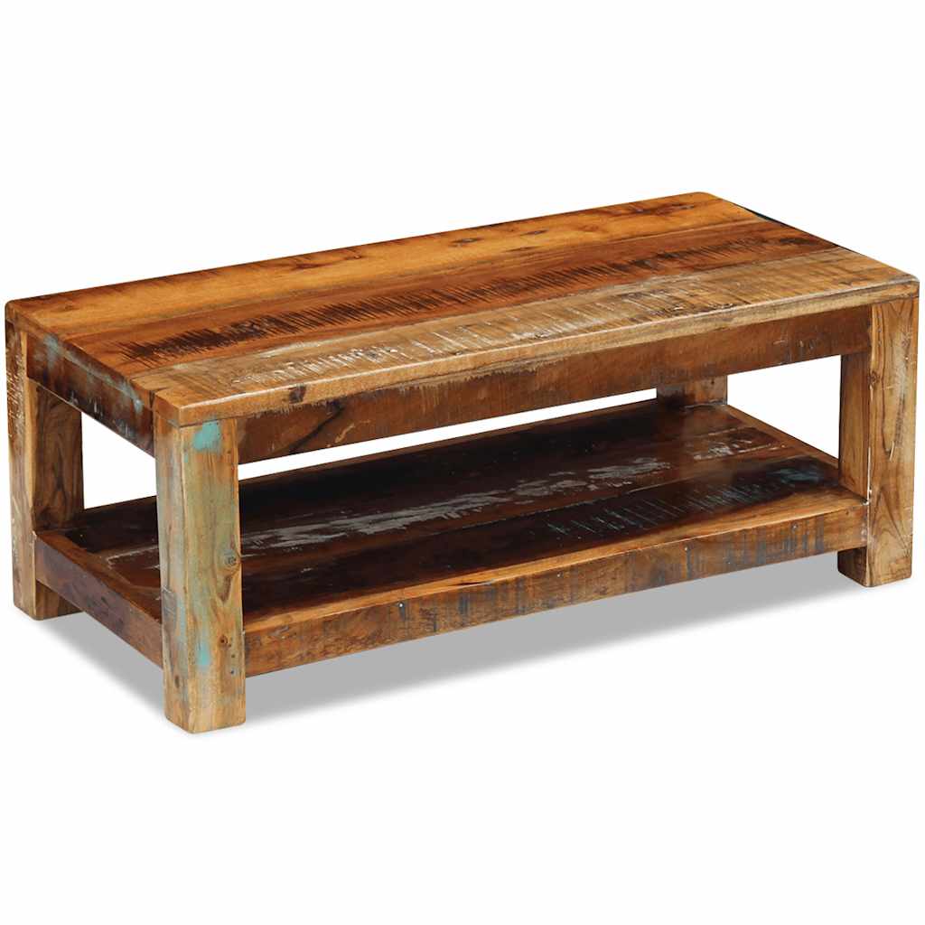 Vidaxl salontafel 90x45x35 cm massief gerecycled hout