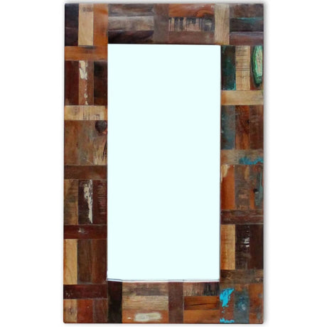 Vidaxl Mirror 80x50 cm Festes Recyclingholz