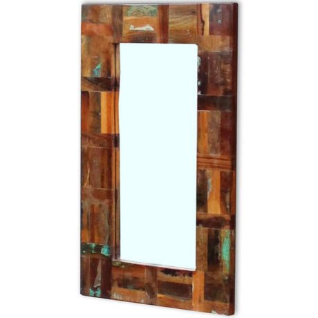 Vidaxl Mirror 80x50 cm Festes Recyclingholz