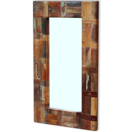 Vidaxl Mirror 80x50 cm Festes Recyclingholz