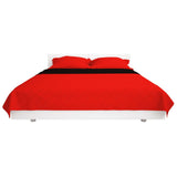 VIDAXL DOPLE -SANDEL -STECKT -BETSPREAD ROT UND Schwarz 220x240 cm