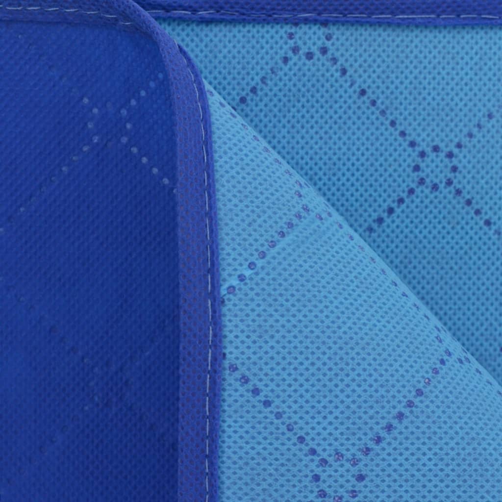 Vidaxl Picknick Teppich 100x150 cm blau und hellblau