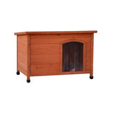 @pet Hundedach mit Plastikklappen Bungalow 85x57x59 cm Natural