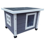 @Pet Cat Loft für außerhalb von 57x45x43 cm Holz grau und weiß