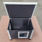 @Pet Cat Loft für außerhalb von 57x45x43 cm Holz grau und weiß