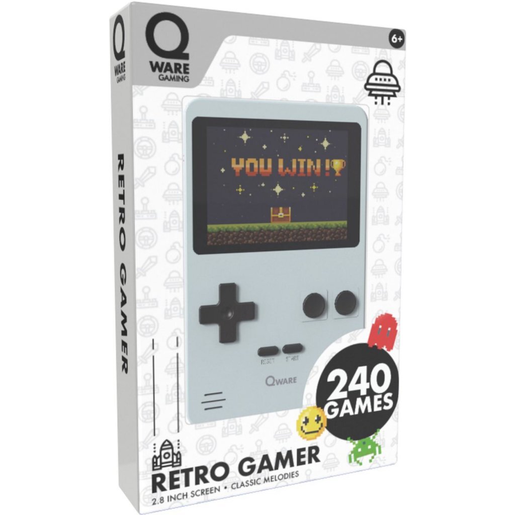 Andere Marken Qware Retro-Spielekonsole 240 Spiele grau
