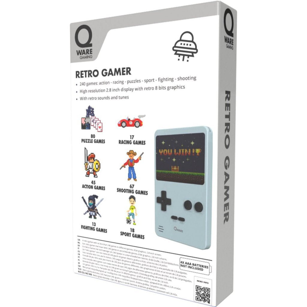 Andere Marken Qware Retro-Spielekonsole 240 Spiele grau