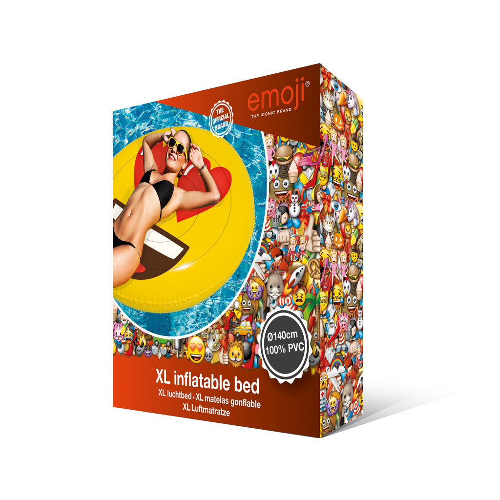 Einfache aufblasbare Figur Emoji-Gesicht Herzen 140 cm
