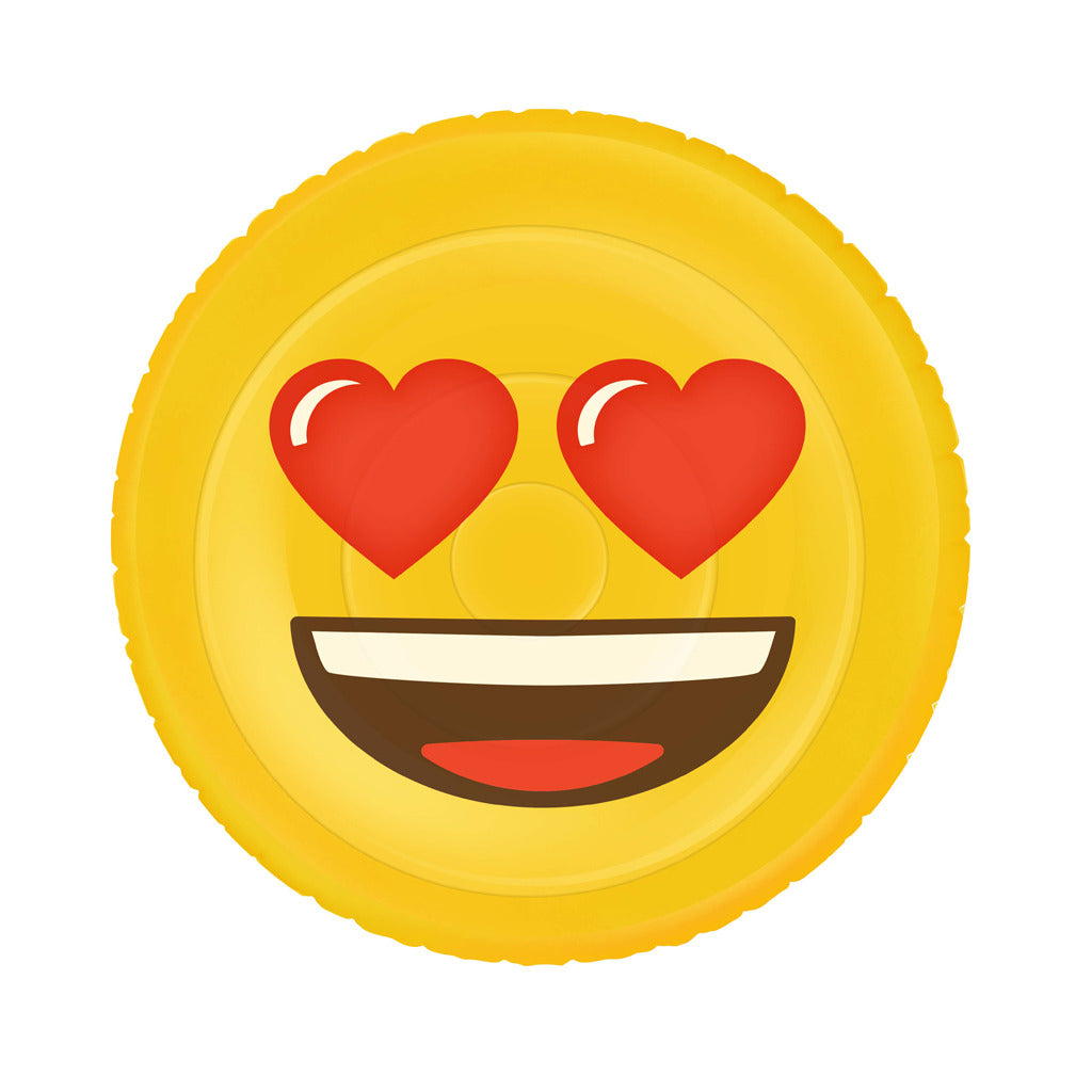 Einfache aufblasbare Figur Emoji-Gesicht Herzen 140 cm