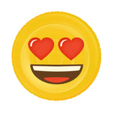 Einfache aufblasbare Figur Emoji-Gesicht Herzen 140 cm