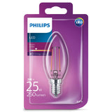 Philips LED Classic 25W (2W) B35 E14 WW CL ND 1BC 4 Beleuchtung