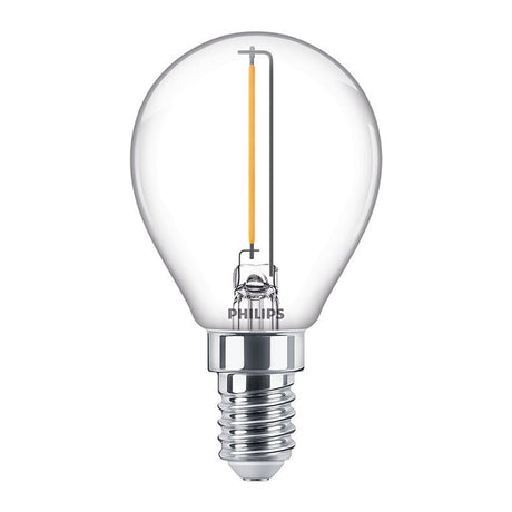 Philips LED-Kugellampe transparent – 15 W – E14 – warmweißes Licht