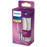 Philips LED klassische Kerzenlampe 25W B35 E14 warmweiß