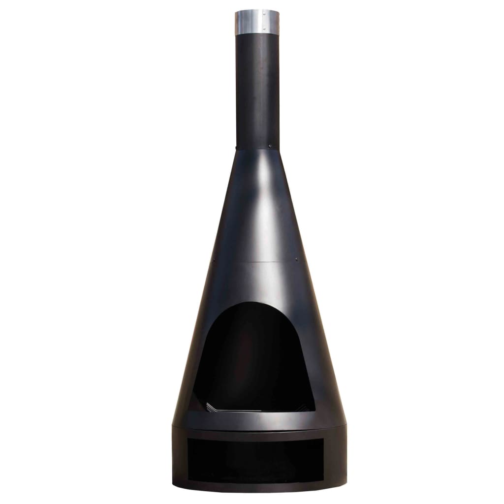Redfire Kamin Kingston 160x60 cm Stahlmattschwarz