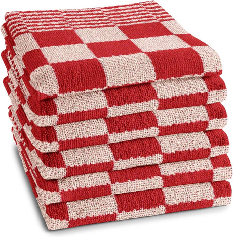 Ddddd keukendoek bbq rood 50x55cm 6st