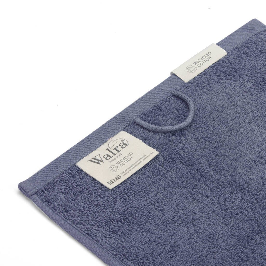 Walra Gästehandtuch Remade Baumwolle blau 2x 30x50 | 2 Stk