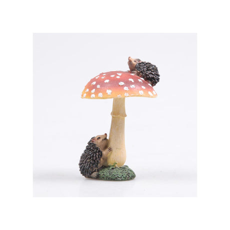 Farmwood animals paddenstoel met egel 7x6,5x11cm