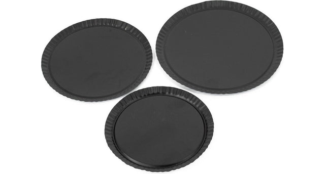 Tray set - 3-pcs - ø 20 18 17cm - black