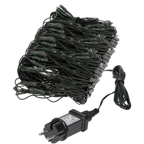 S.i.a. LED-Netzbeleuchtung 300x150 cm 320 LEDs warmweiß hellgrün