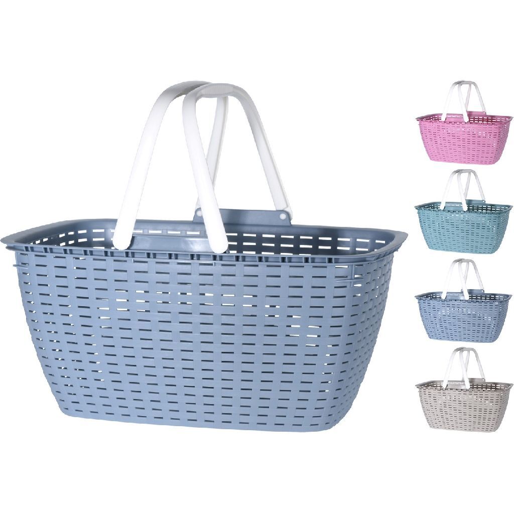 Basiskorb in Rattanoptik mit Griffen 44x22x31,5 cm