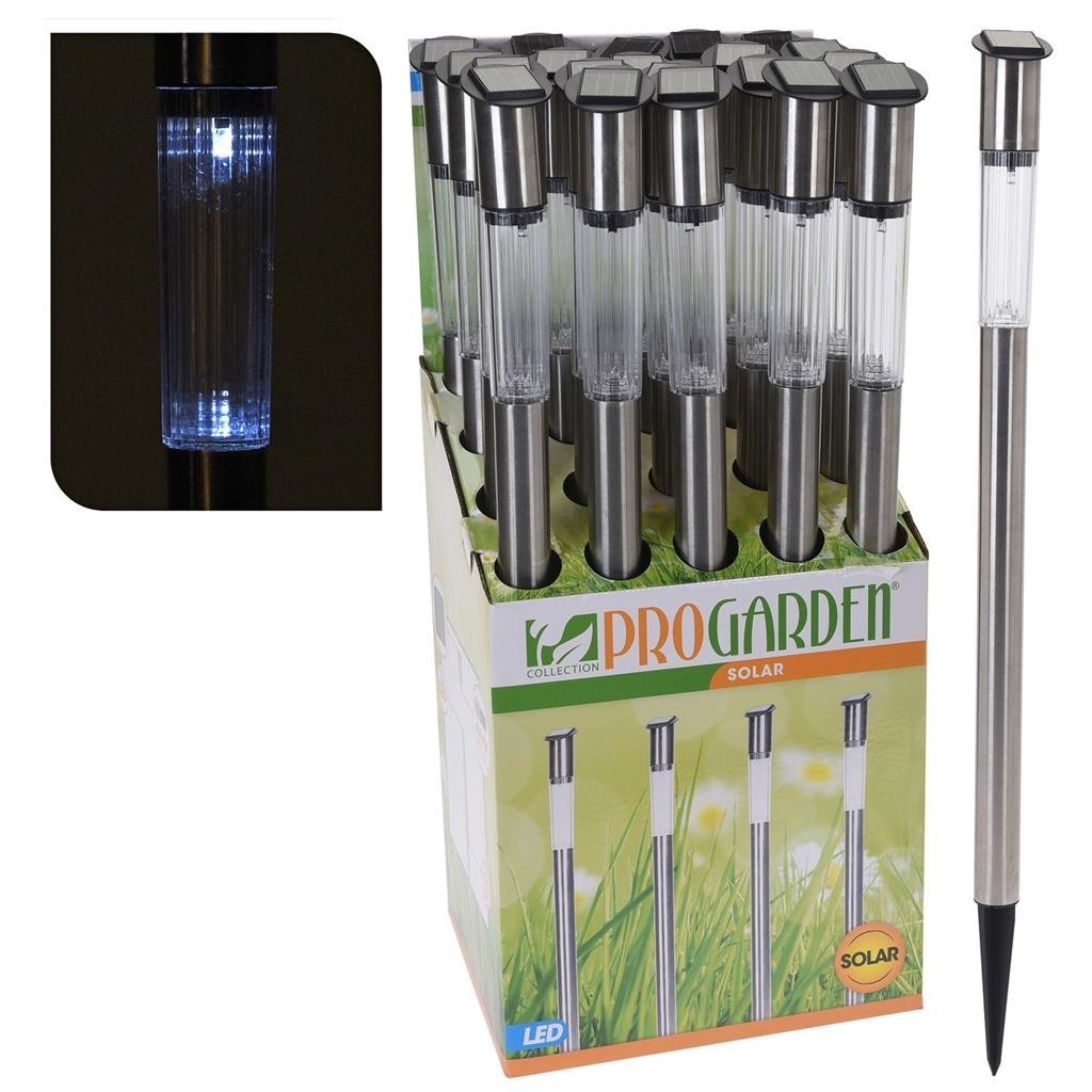 Pro Garden Solar-LED-Gartenlampe 3x70 cm aus Edelstahl