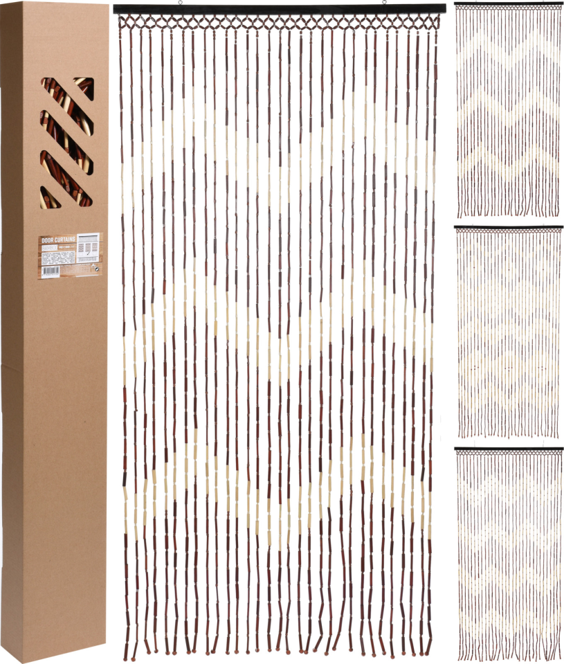 Merkloos sans marque gordijn h s collection buitenkant deur bamboe 90 x 180 cm