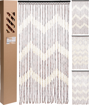 Merkloos sans marque gordijn h s collection buitenkant deur bamboe 90 x 180 cm